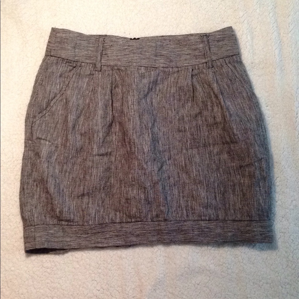 Juniors Gray/Black Pencil Skirt